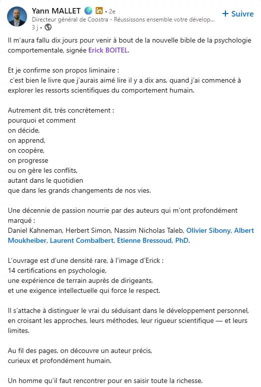 Capture decran 2025 11 16 201040 Avis livre erick boitel psychologie et persuasion