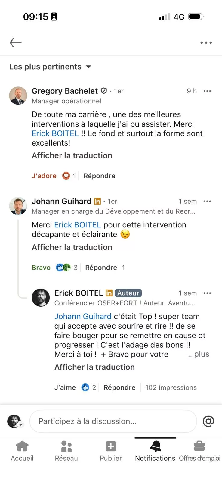 erick boitel avis